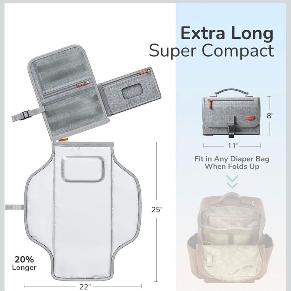Alatino Portable Diaper Changing Pad - Picture 3 of 6